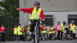 The first students receive their bicycle licences from Mayo County Council. Click on photo for the details.