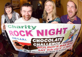 Karen Conway is promoting a record attempt in aid of CARI - Rock Night and Chocolate Challenge. Click on photo for more about this fun night in aid of a very good cause.