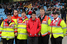 Castlebar Order of Malta members at the Parke v Eslin match last Sunday. Click on photo for details from Donal Geraghty.