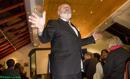 Senator David Norris entertained the audience at Castlebar Library recently. Click on photo for more from Alison Laredo.