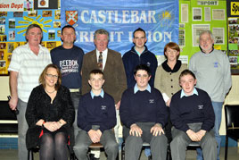 Winners of the Castlebar Credit Union Schools Table Quiz held at Davitt College. Click for more photos from Ken Wright.