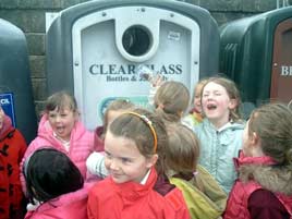 St Angela's senior infants do some recycling while learning about protection of our biodiversity. Click on photo for more.
