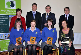 And the winners are: St. Joseph's, St. Joseph's, St. Joseph's - all winners in the Mayo Mental Health Public Speaking Competition. Click on photo for more details.