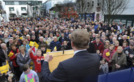 Rally on Market Square. Click photo for more from Tom Campbell.