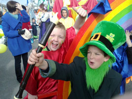 St Patrick's Boys National School at the St Patrick's Day Parade in Castlebar. Click on photo for a gallery of photos.