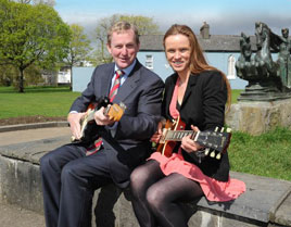 An Taoiseach Enda Kenny with Grainne Duffy at the launch of the Castlebar Blues Festival and Beyond - June Bank Holiday. Click on photo for the full details.