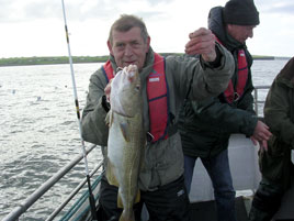 Graham Williams, Foxford with a nice Killala Bay cod. Click on photo for the latest angling reports.