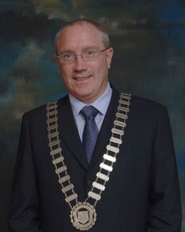 Tom Campbell photographed Cllr Eugene McCormack new Mayor of Castlebar.