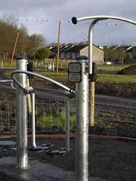 New exercise equipment installed at the new Town Park development. Click above to follow progress with Dalemedia.