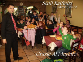 Pupils of Scoil Raifteirí, have produced a 20-minute DVD to tell the story of a trip to Italy by an Irish family. Click on photo for the details.