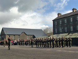 Jack Loftus was at the ceremony for the final lowering of the flag at Castlebar Barracks. Click on photo for more.