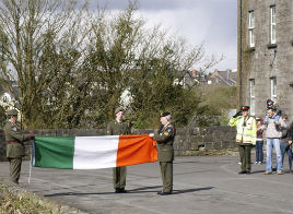 Dalemedia covered the end of an era ceremony at Castlebar Barracks - lowering the tricolor for the last time. Click on photo for more.