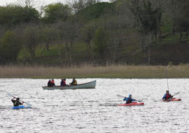 Photos from yesterday's performance of 'Across the Lough' - the play in a row  boat on Lough Lannagh. Click on photo for more.