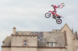 Some high-flying 'Extreme Stunts' at Breaffy House. Click above for more excellent photos from Robert Justynski.