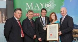 Mayo County Council hosted a Civic Reception to honour Ms Maureen Dowd. Click on photo for more from Tom Campbell.