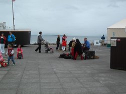 A replica of the Titanic is docked on the Galway Prom for the Arts Festival. Click on photo for details from Brian Hoban.