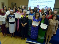 Twenty migrants  receive their certificates in Community Work in a Changing Ireland at a ceremony in NUI Maynooth. Click on photo for details from MIA