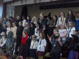 Looking back at St. Angela's 5th class assembly in October - a real thriller! Click on photo for more.