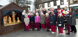 Unveiling ceremony of the Crib presented to Castlebar Town Council by Twin Town Hoechstadt.