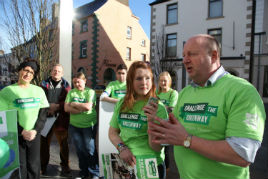 Brendan Henaghan, Mayor of Castlebar launches this year's cystic fibrosis Greenway Challenge. Click for the big picture from Johnny Oosten.