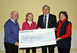 Members of the Balla Bridge Club present a cheque to Mayo Mental Health Association. Click on photo for details from Ken Wright.