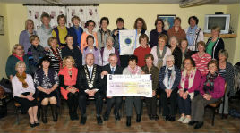 Castlebar ICA Guild raised a substantial sum for the Mayo Suicide Liaison Project. Click on photo for details from Ken Wright.