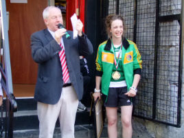 Grainne Gavin, Castlebar, won a Gold Medal at the European Union Women's Boxing Championships in Kezsthely, Hungary. Click above for more photos from Philip Redmond.