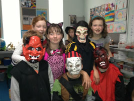 Some scary faces at Crimlin National School! Click on photo for more frights....