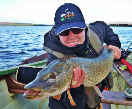 Fly fishing for pike is a winter sport catching on in Mayo. Click on photo for more.