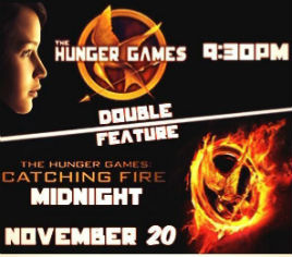 The Hunger Games - double bill coming up Wednesday 20 November. Click above for details from Mayo Movie World.