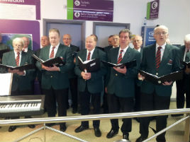 Mayo Male Voice Choir helped with The Homecoming at Ireland West Airport, Knock on Dec 23rd. Click on photo for details from Adrian Keena.
