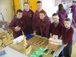 Breaffy NS boys and girls have been designing mini-towns. Click on photo for more.