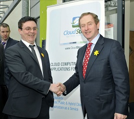  An Taoiseach Enda Kenny announcing the creation of 19 new IT jobs at CloudStrong Castlebar. Click on photo for the details from Ken Wright.