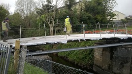 Dalemedia has photos of the new bridge being put in place at the Town Park. Click on photo to view.