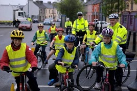It's expected that some 300 school children will cycle through Castlebar today in a novel road safety exercise. Click on photo for details.