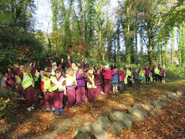 Breaffy NS takes an autumnal walk in the woods. Click on photo to view.