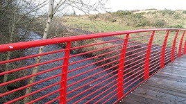 The Castlebar to Turlough river greenway is nearing completion with bridges being installed linking the sections. Click above to view one of the new bridges.
