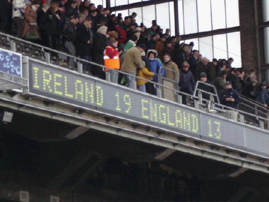 Final Result Ireland 19 England 13