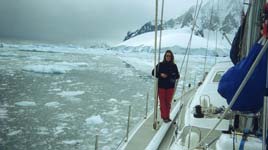 Michelle Rowley in the Antarctic