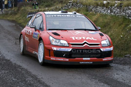 The Citroen C4 of Sebastien Loeb at the Geevagh Stage of the World Rally Championship. Click for details from Sheridan Gilmartin.