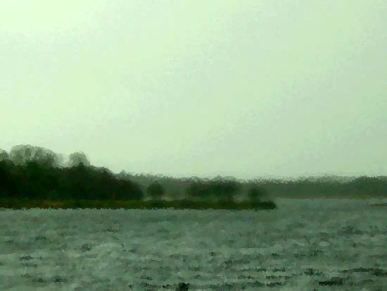 Lake Impression - Lough Lannagh on a wet and windy day - no sign of Croagh Patrick today.