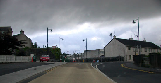 Approaching the new roundabout
