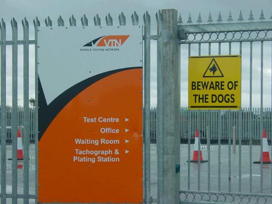 Vehicle Testing Network at the end of the new Airport Insudtrial Estate - on the runway of the old airport.