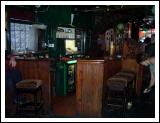 View of bar from fireplace.