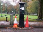 Guarded by bollards