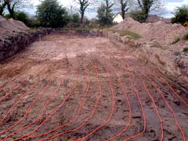 A Geothermal  Heating system at the installation stage. Continuing our look at websites hosted on the Castlebar Server Network - today Boyd Heating.