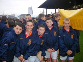 A group from Castlebar Mitchels Hurling on their Feile 2007 campaign in Kilmacow, Kilkenny yesterday 15 June. Click photo for more photos and details from Kilkenny.