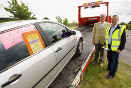 Michael McLaughlin snapped this car being towed away on the N84. Click for more details from Noel Gibbons
