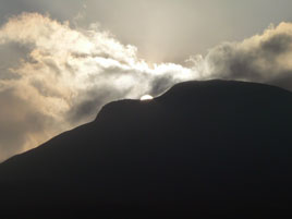 Aiden Clarke captured the winter solstice sun setting behind Croagh Patrick. Click on photo for details of a nearby archaeological solar alignment.