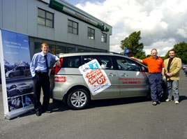 Courtesy car for the Mayo People in Need Telethon. John O'Shaughnessy wants you to register your Mayo 2007 Telethon Event. Click photo for details.
